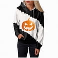 thumbnail image 3 of Godom Women's Halloween Hoodie Cute Ghost Graphic Sweatshirts Funny Pumpkin Face Tops Long Sleeve Hoodies 2025, 3 of 6