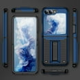 thumbnail image 4 of Nalacover Samsung Galaxy Z Flip 5 Case, Heavy Duty 3 in 1 Rugged Shockproof Rugged Silicone Hybrid Hard PC Soft TPU Bumper with Kickstand Camera Raised Drop Girls Women Boy Men Covers, Navyblue, 4 of 9
