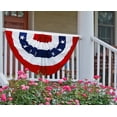 thumbnail image 4 of American Patriotic Bunting Banner USA Flag, Americana Pleated Fan Flag Half Fan Banner, Outdoor Fence Garland Yard Porch Decoration 4 July Independence Day Memorial Day President Day 2*4FT 4pcs, 4 of 5