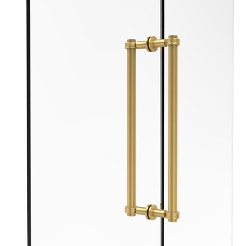 Allied Brass Contemporary 18-inch Back-to-back Shower Door Pull with Grooved Accent