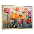 thumbnail image 2 of Designart "Vibrant Red-Yellow Tulip Mosaic" Tulips Floater Framed Wall Decor, 2 of 5