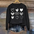 thumbnail image 2 of Erwazi Valentine Shirts for Women Love Heart Printed Valentines Sweatshirt Long Sleeve Crewneck Pullover Sweatshirts Tops, 2 of 4