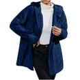 thumbnail image 2 of BSDJILFG Sherpa Lined Hoodie for Women Open Front Hooded Cardigan Fleece Lined Outerwear Jacket with Pockets,S-3XL, 2 of 8