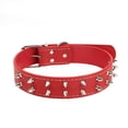 thumbnail image 1 of Dog Collar with Rivets Adjustable Buckle PU Leather Chic Collars for Medium Large Dogs, 1 of 8
