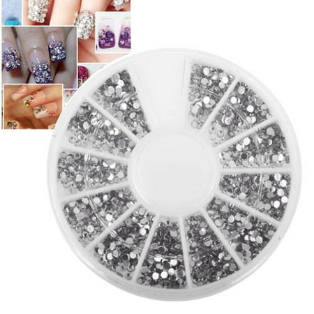 Zodaca Nail Art Glitter Tips 1.5mm 3D Crystal Bling Rhinestones Decoration Manicure Beauty (Best Nail Tip Whitener)