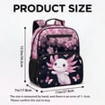 thumbnail image 7 of KUIFORTI Blossoms Axolotll Toddler Backpack Girls Kids School Bag with Adjustable Straps Multiple Organizer Pockets 13.5 Inch for Preschool Kindergarten Back to School Gifts, 7 of 7