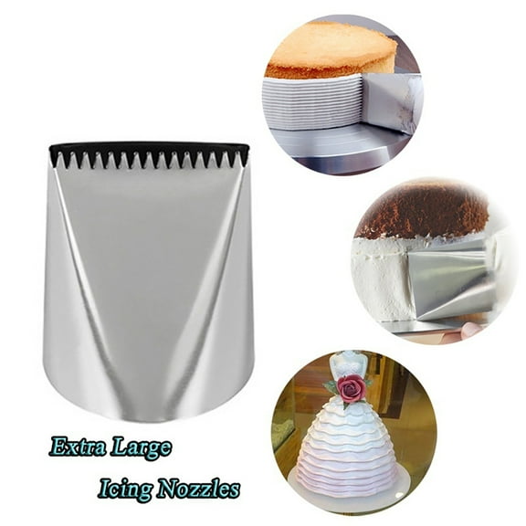 SPRING PARK Stainless Steel Extra Large Cream Pastry Tip Fondant Cake Piping Nozzle Tool