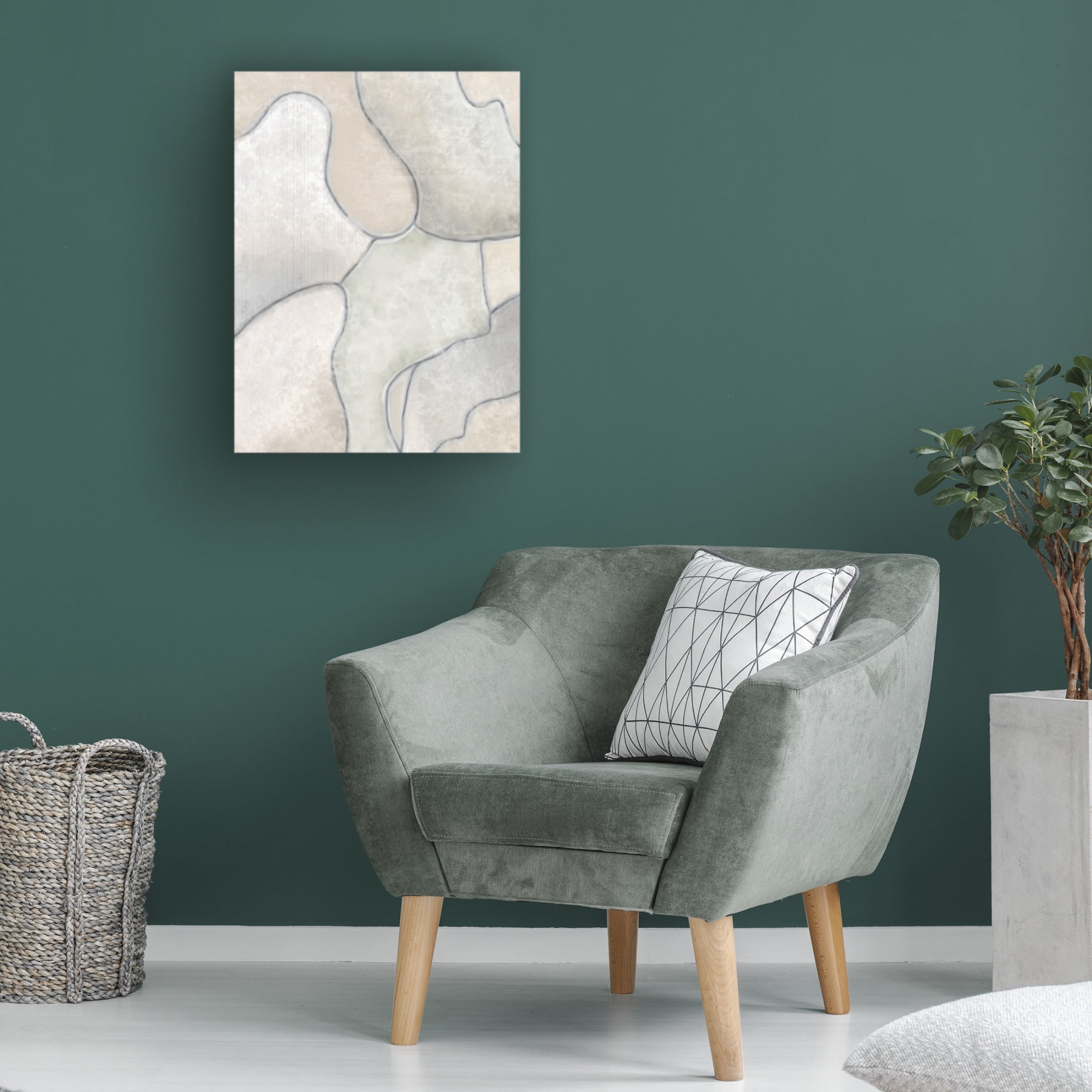 Canvas Wall Art - Line and Brush 'Textured Shapes Wandering' Wall Art for Living Room, Bedroom, or Office Décor by Trademark Fine Art - 24 x 32 Inches