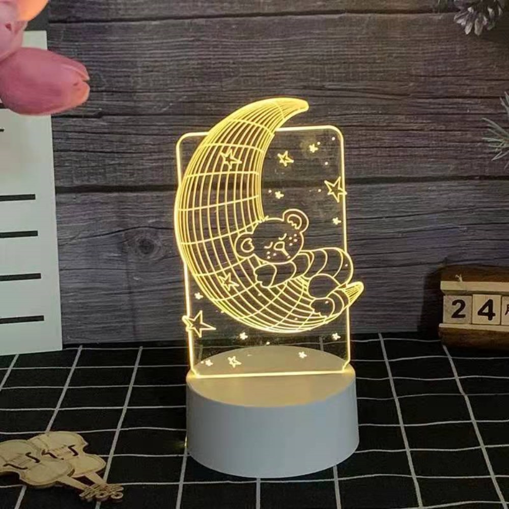 Latady 3D Lamp LED Night Light USB Remote Control Child Desk Lamp Kids