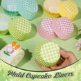 thumbnail image 2 of 400Pcs Plaid Cupcake Liners 4 Assorted StylesStandard Cupcake Wrappers Paper Baking Cups Colorful Checkered Muffin Liners for Spring Summer Themed Birthday Baby Shower Wedding Party Christmas, 2 of 7