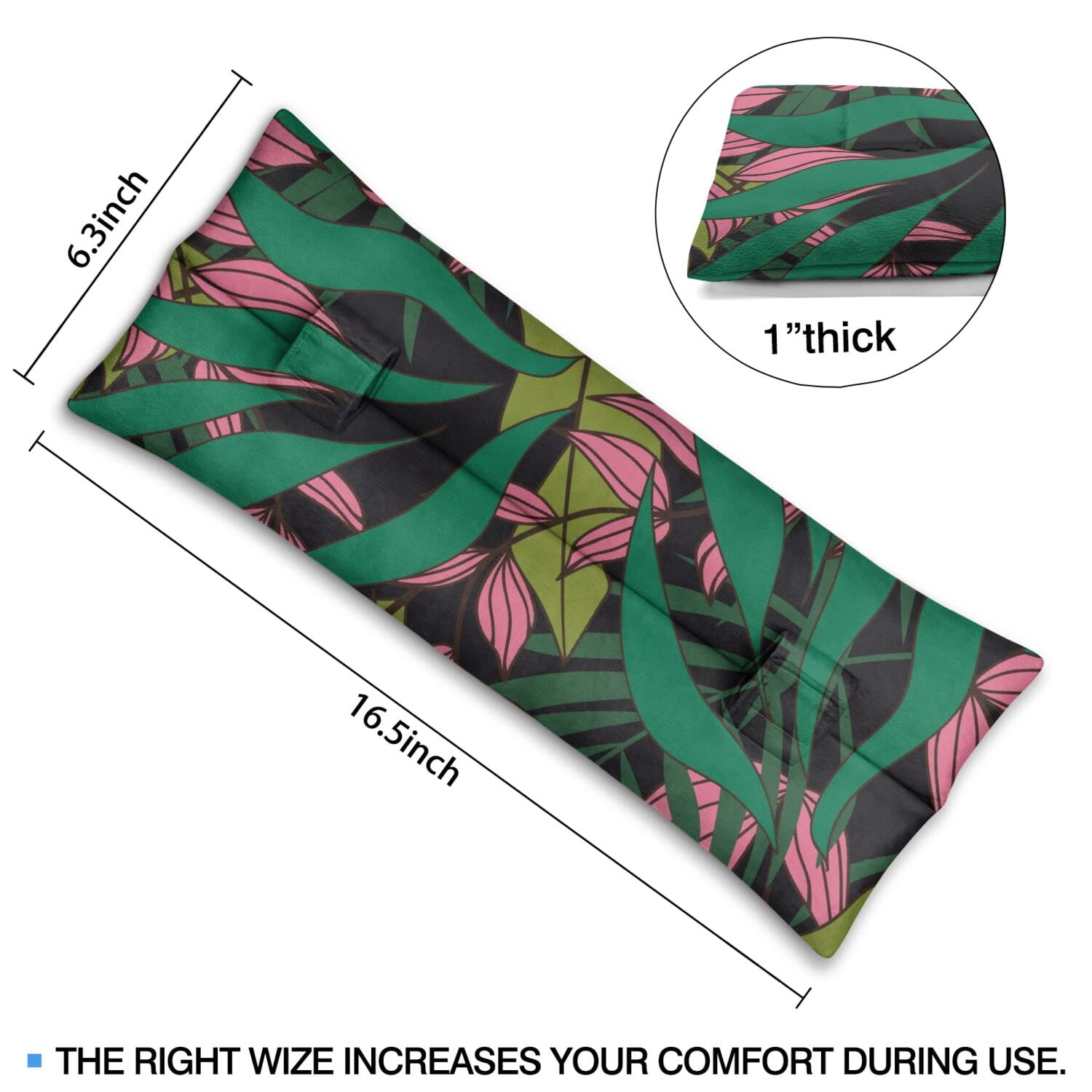 Summer Seat Belt Cushion for Surgery - Hawaiian Floral Mastectomy Pillow - Pressure Relief Heart Surgery Recovery Cushion with Palm Inspired Colors