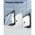 thumbnail image 2 of TiMOVO Case for iPad 11 Inch A16 2025 (11th Generation)/iPad 10th Generation 2022 10.9 Inch with Pencil Holder, Slim Protective Cover with Clear Back Shell, Auto Wake/Sleep,Black, 2 of 9