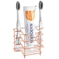 thumbnail image 1 of Linkidea Soporte de pared para cepillo de dientes para ducha, soporte de acero inoxidable para cepillo de dientes, montaje en pared/encimera, organizador de 3 ranuras compatible con Colgate Extra Clea, 1 of 5