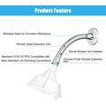 thumbnail image 2 of LinenLoon Adjustable Shower Head Arm with Flange,swivel shower arm adapter，6 Inch Shower Arm Extension, Bendable Shower Head Extension Pipe Arm for Fixed Bathroom Shower Head, 2 of 5