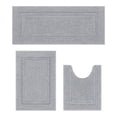 thumbnail image 1 of Set de 3 alfombrillas de baño SHACOS de microfibra suave antideslizante gris, 1 of 9