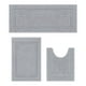 thumbnail image 1 of Set de 3 alfombrillas de baño SHACOS de microfibra suave antideslizante gris, 1 of 9