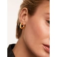 thumbnail image 4 of PROSTEEL Gold Plated Hoop Earrings For Women Lightweight Open Huggie 20mm Stainless Steel Round Earring Gift for Christmas Anniversary, 4 of 8