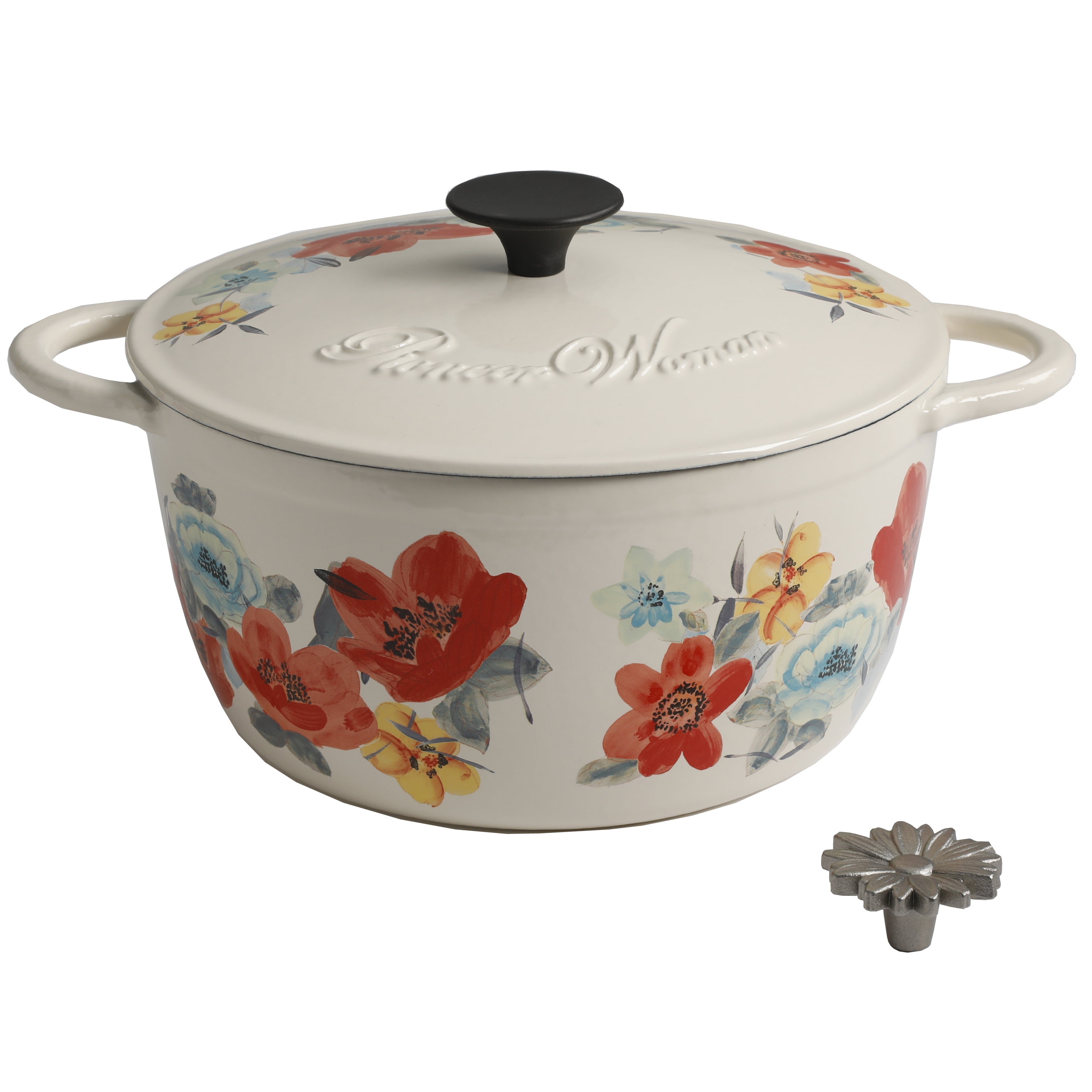 The Pioneer Woman Vintage Bloom 3-Quart Enamel Cast IronDutch Oven