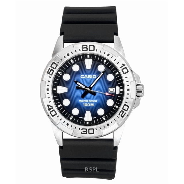 Casio Reloj Estándar Analógico con Correa de Resina y Esfera Azul de Cuarzo MTD-140-2AV para Hombre con Autonomía de 100 M