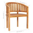 thumbnail image 2 of vidaXL Banana Chairs 2 pcs Solid Teak Wood, 2 of 6