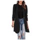 thumbnail image 5 of Gibobby Blazer para mujer Blazer de algodón para mujer manga larga holgada casual chamarra(Negro,G), 5 of 5