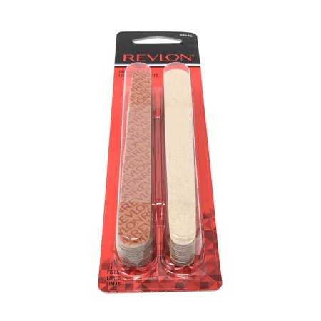 Revlon Compact Emery Boards Nail File, Dual Sided For Shaping And Smoothing Finger And Toenails, 24 Count
