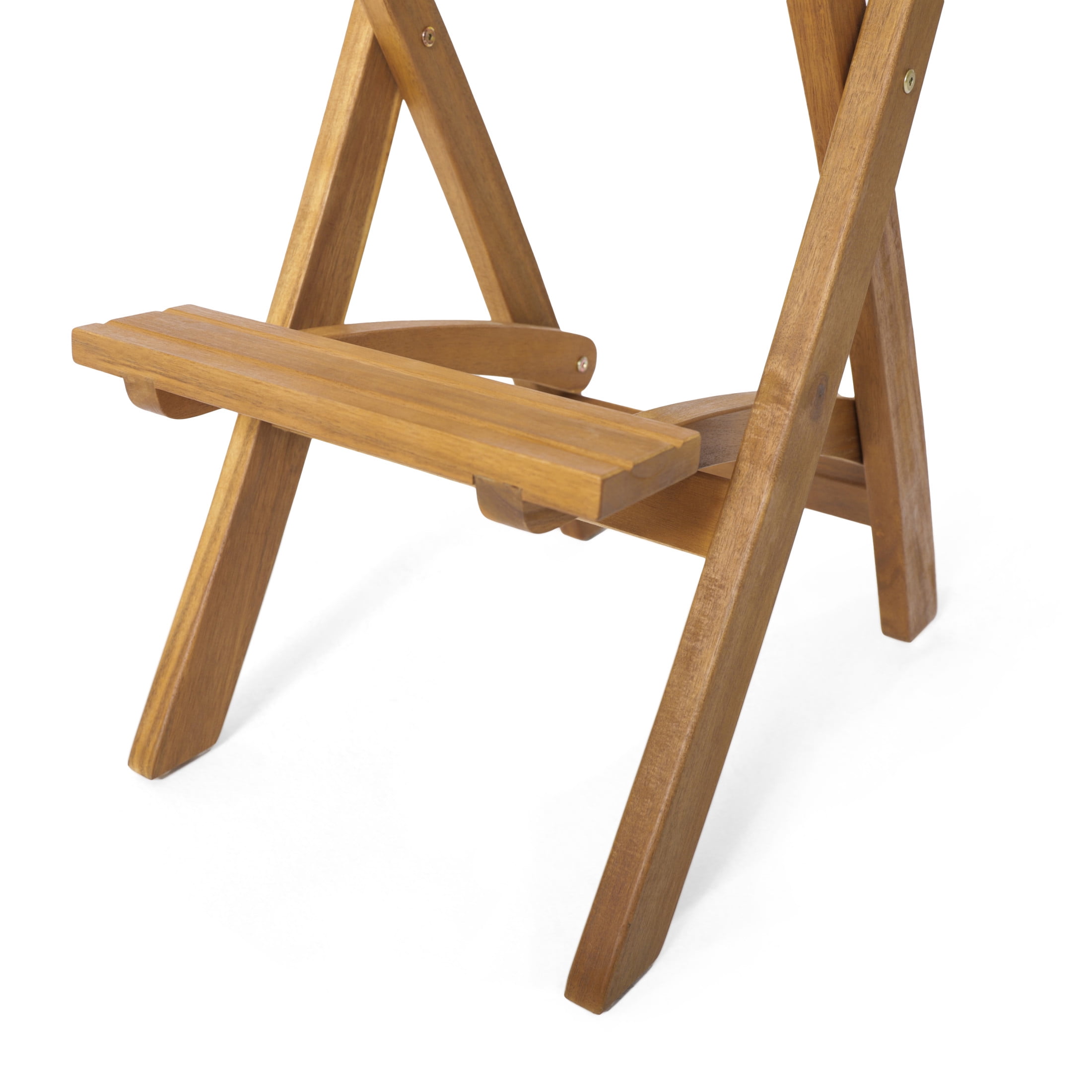 Granvel Outdoor Outdoor Acacia Wood 31 Inch Folding Barstool, Teak