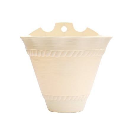 Semi-Circular Hanging Flower Pots with Drainage Holes Plastic Hanging Planters for Indoor Outdoor Use Home Office Wall Decor 8.07x7.87x6.69 Inch Planter Cafes Bookstores Decor