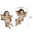 thumbnail image 3 of Dulcet Sounds Cherub Wall Plaques Gold Set of Two Set of 2, 3 of 5