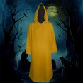 thumbnail image 7 of Hvyesh Mens Renaissance Hooded Robe Lightweight Medieval Pullover Long Dress Gothic Halloween Christmas Cloak Vampire Witch Cape Cosplay Costume, 7 of 7