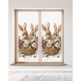 thumbnail image 2 of Window Privacy Film Bunny Spring Easter Stained Glass Window Film Decorative Sun Block Window Cover Eggs Colorful Floral Blossoming Window Clings Static Adhesive Sticker for Bathroom 23.6"x59", 2 of 7