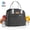 Black, variant on 2 Pack Insulated Lunch Bag Reusable Lunch Tote Lunch Box Container for Snack Outdoors Picnic Waterproof