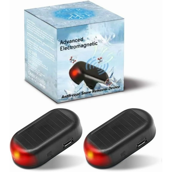 Anti-Freeze Electromagnetic Car Snow Removal Device, Upgraded Electromagnetic Car Defroster, Rechargeable Car Interference Antifreeze (2 pcs)