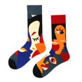 thumbnail image 1 of AB Edition Chaussettes Asymétriques Couple Mode Moyenne Haute Coton Coloré Mode Rue 46 EU37-44, 1 of 6