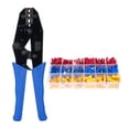 thumbnail image 1 of Zootealy 700-Piece Cold Press Terminals Kit with 30J Wire Crimping Pliers - 27 Types Insulated Wire Connectors, Ratcheting Terminal Crimper Tool Set, Blue Handle, 1 of 6