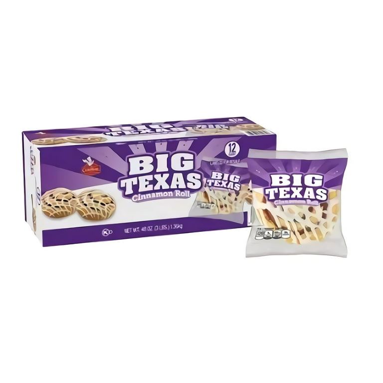 Big Texas Cinnamon Roll, 4 oz, 12/Carton, Ships in 1-3 Business Days Big Texas Cinnamon Roll, 4 oz, 12/Carton, Ships in 1-3 Business Days