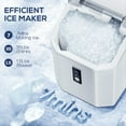 thumbnail image 5 of Havato Pro Nugget Ice Maker, Portable Countertop Machine for Chewable Crushed Ice | 34Lbs/24H, Self-Cleaning, Quiet & Compact (Sleek White), 5 of 6