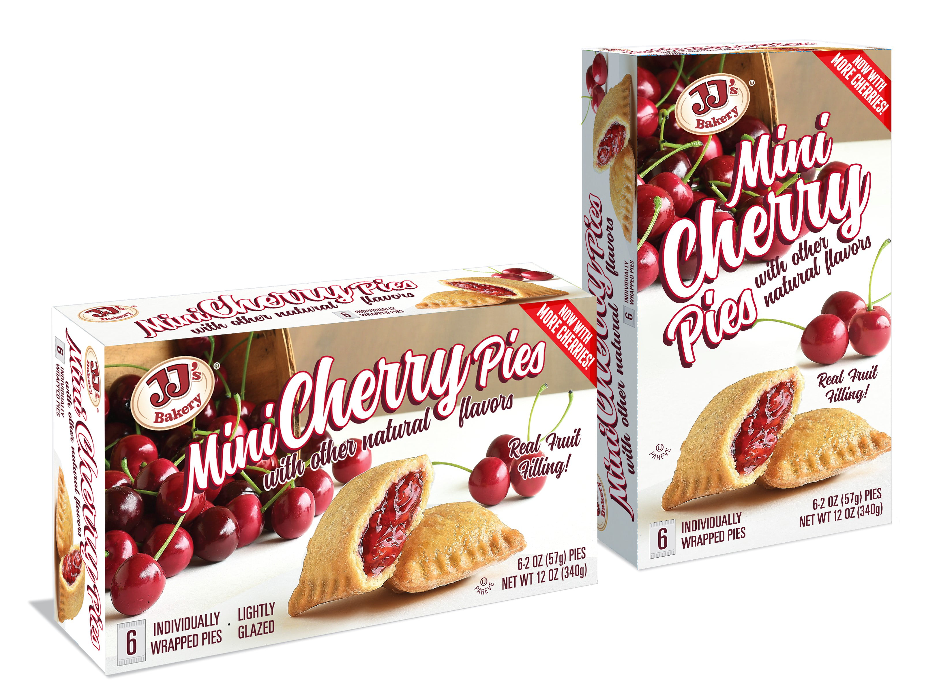 JJ's Bakery Mini Cherry Pies, 12 oz, 6 Count