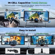LAMTTO 10.25 Wireless CarPlay Screen for Car & Android Auto with 2.5K+1080p Dashcam, Portable Car Stereos with GPS, Bluetooth, Siri, DVR, 64GB Card