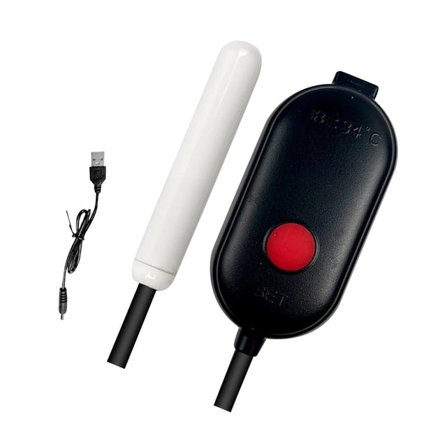Calentador de tanque de peces pequeño, controlador de temperatura de 18-34 degreeC, protección contra sobrecalentamiento, calentador de tanque de tortuga,
