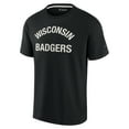thumbnail image 2 of Unisex Fanatics Black Wisconsin Badgers Elements Super Soft Short Sleeve T-Shirt, 2 of 3