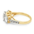 thumbnail image 3 of 3.24 Carat Center 7MM & Side 6MM Round Cut Lab Created Moissanite Diamond 3 Stone Engagement Ring For Women 10K Solid Yellow Gold (G-H Color, VVS1 Clarity, 3.24 Cttw)-10, 3 of 7