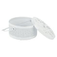 thumbnail image 3 of Soporte de bobina para mosquitos Soporte de cenizas de metal Caja de quema de incienso de bobina portátil redonda (blanco), 3 of 8