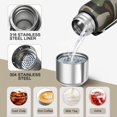 thumbnail image 3 of Camouflage 20oz Stainless Steel Thermal Bottle with Tea Filter and Cup Lid, Vacuum Insulated Coffee Mug with 316L Inner Liner, Leakproof Travel Thermos for Office, Commute & Outdoor, 3 of 6