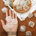 thumbnail image 5 of Papapt 50 Pack Small Clear Plastic Storage Containers with Lids, Mini Beads Storage Containers Box for Jewelry, Hardware, Game Pieces, Crafts, Tiny Beads, 1.37 x 1.37 in, 5 of 9