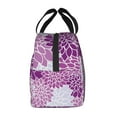 thumbnail image 4 of Reusable Lunch Bag, Insulated Lunch Bag for Women Men - Vintage Purple Flower Pattern Tote Lunch Bag, Picnic School Work Office, 4 of 9