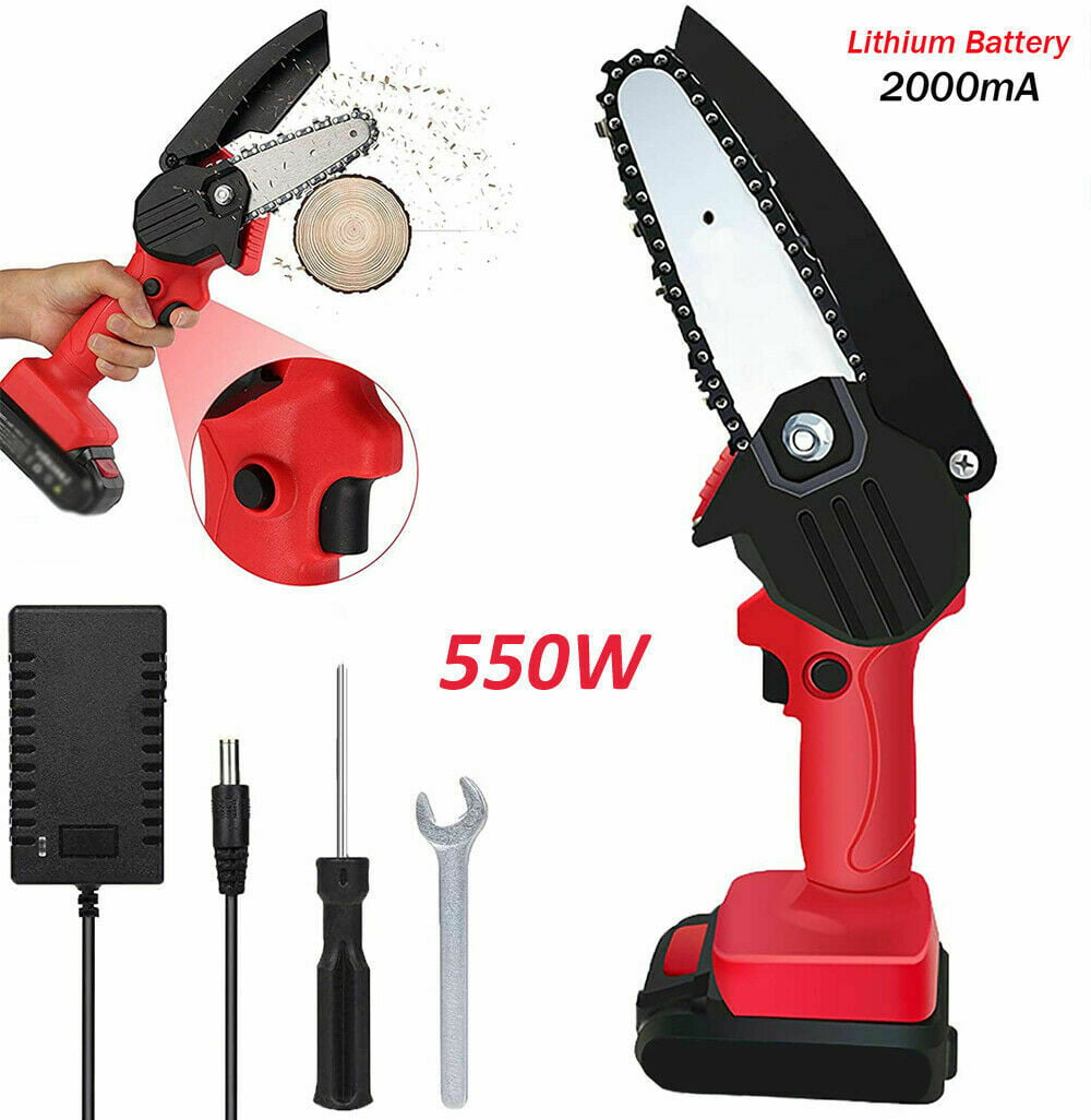24V 550W Mini One-Hand Saw Woodworking Electric Chain Saw Wood Cutter Cordless 