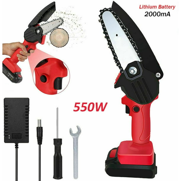 Black 24V 550W Mini OneHand Saw Woodworking Cordless Electric Chain