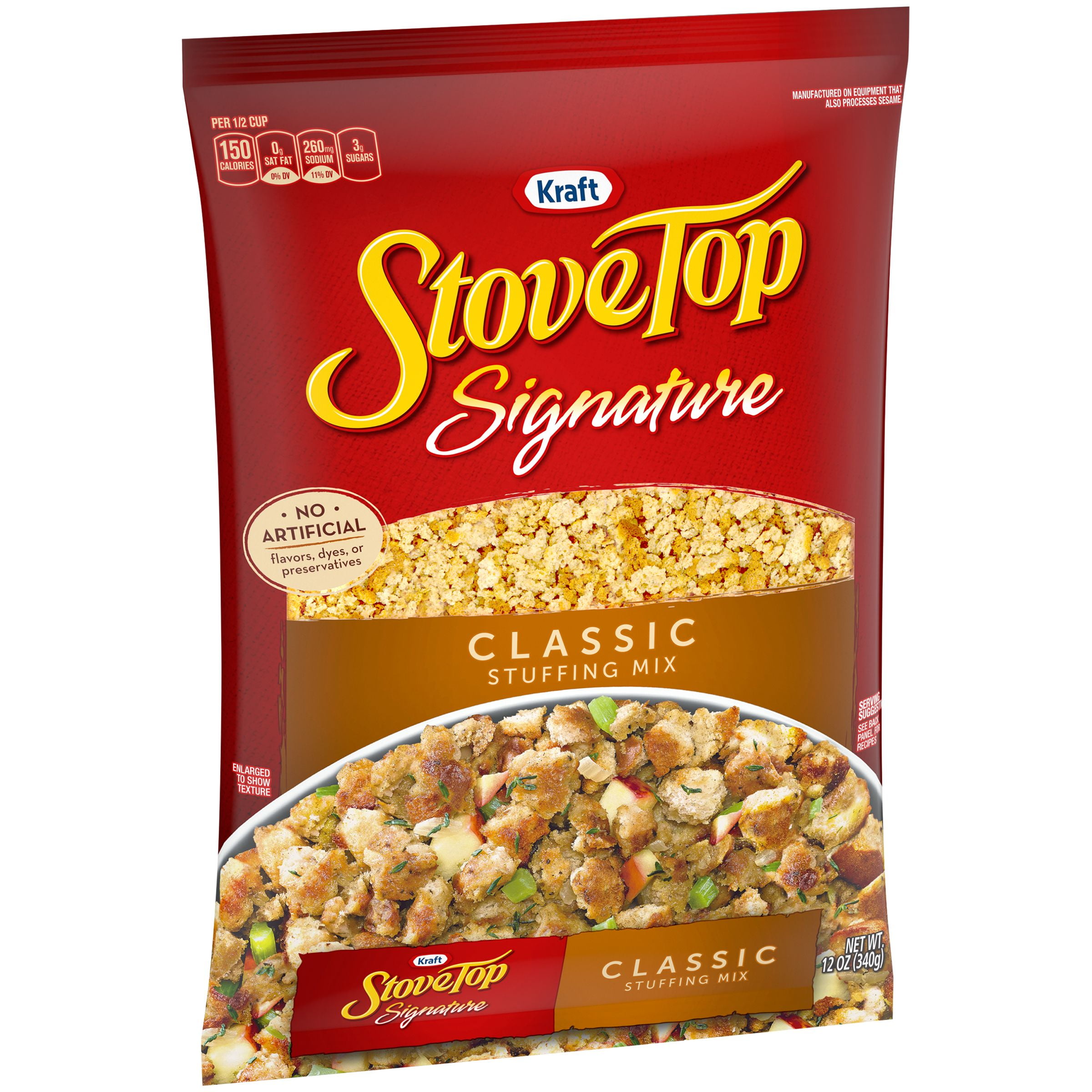 Kraft Stove Top Signature Classic Stuffing Mix, 12 oz Bag