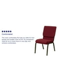 thumbnail image 5 of 4 Pk. 18.5''W Burgundy Fabric Stacking Church Chair - Gold Vein Frame, 5 of 9